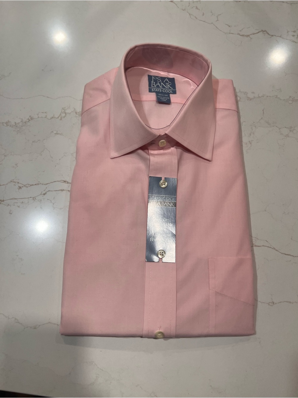 Jos. A. Bank Light Pink Dress Shirt - Spread Collar